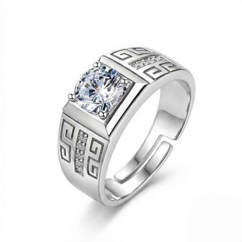 Modern Design Rhodium Plated Alloy Unisex Ring,rng:s327 f_b1-image-6