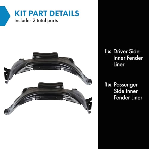 Image of TRQ Inner Fender Liner Set Compatible with 1996-2000 Toyota RAV4 TO1248109 TO1249109