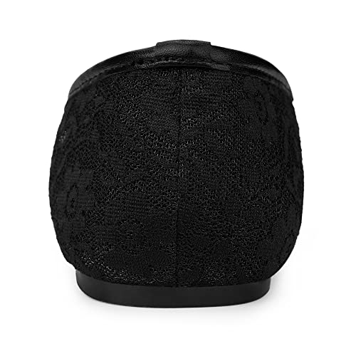 Allegra K Women's Lace Mesh Floral Round Toe Slip on Breathable Ballet Flats4