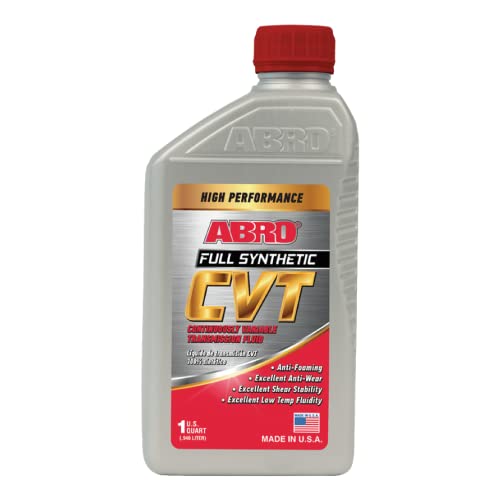 ABRO Full Synthetic CVT Transmission Fluid, 1 Quart - Advanced CVT Transmission Formula for Uninterrupted Acceleration, Superior for Newer Vehicles