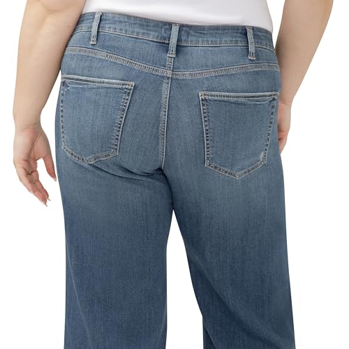 Silver Jeans Co. Women's Plus Size Suki Mid Rise Curvy Fit Wide Leg Jeans4
