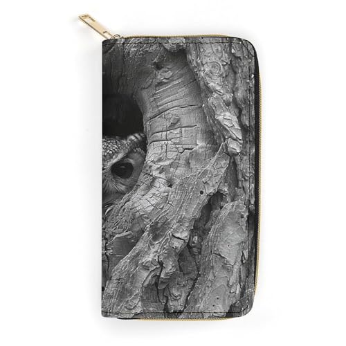 Womens Leather Wallets Stick Your Head Out Wallet for Women Large Capacity Card Phone Holder Ladies Purse