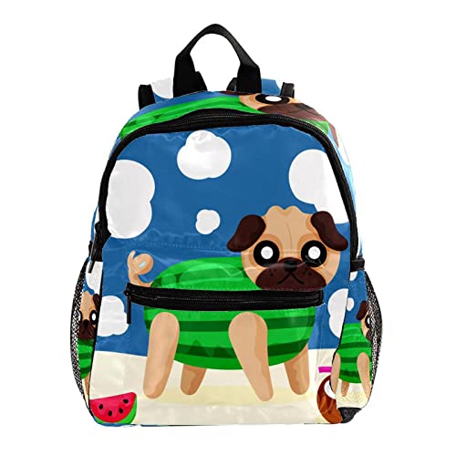 Sac à dos carlin bleu de 30,5 cm pour les sorties scolaires et le parc