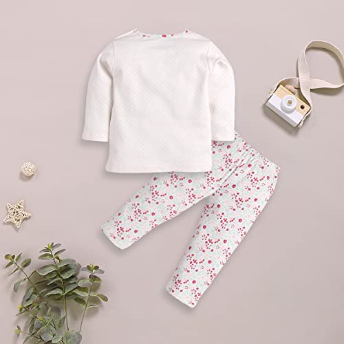 Image of BABY GO 100% Pure Cotton Full Sleeve T-Shirt & Pajama Set for Baby Boys & Girls (12-18 Months, Peach)