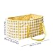 ShengQuanHao 2-in-1 Outdoor Picnic Blanket, 90cm X 110cm, for Beach, Park, Hiking, and Family Outings, Yellow and White