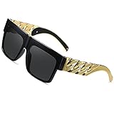HIGH QUALITÄTSMATERIALIEN - SHEEN KELLY Sonnenbrille ist aus hochwertigen, robusten Materialien gefertigt ist, außerdem ist die Brille mit hochwertigen Legierungen und feinen Scharnieren ausgestattet, die eine lange Lebensdauer gewährleistet. Sie eignen sich für Klima- und Wetterbedingungen.