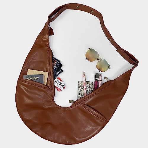 Image of SASH Crossbody Bag - Genuine or Faux Leather Purse for Women - Travel Sling Bag with FRID-Protected Wallet | Genuine