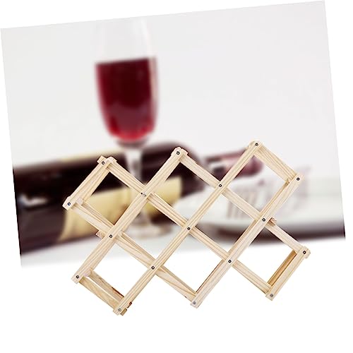 Soporte para botellas de vino de madera para mesa 10 botellas miniatura 6