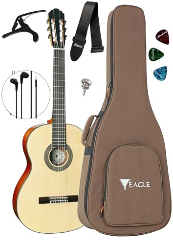 Violão Canhoto Eagle Dh69 Acústico Com Bag + Acessórios (NT)