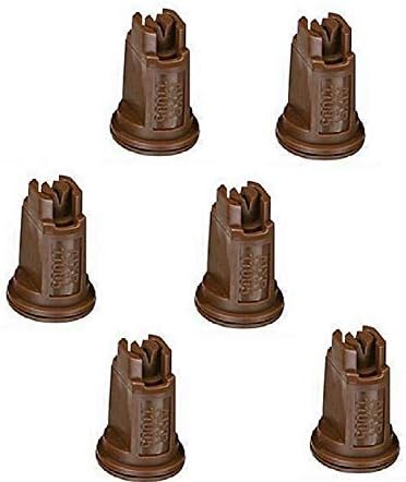 Pack of 6 - TeeJet Air Induction XR Flat Spray Tips Brown 110° 0.5 GPM @ 40 PSI Farmer Bob's Parts AIXR11005-VP