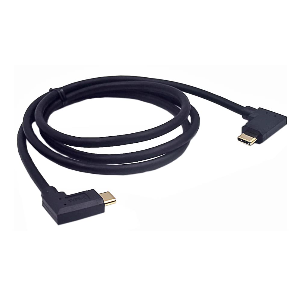 Kework 3.3ft USB 3.1 Type C Cable, Left & Right Angle USB C Male to Left & Right Angle USB C Male Cable, 3A &10Gbps Sync Charging & Data Transfer Cord (Left & Right to Left & Right-3.3ft)