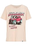 Recovered Camiseta Ajustada Vintage No Roads Required Hummer Rosa pálido para Mujer XXL, Multicolor, Hombre