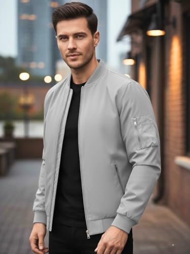 Image of MIA FASHION Jacket for Men Winter Wear Full Sleeves Jacket | Zipper Lightweight Jacket | Casual Bomber Regular Fit