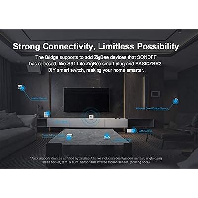 SONOFF ZBBridge Smart Zigbee Bridge Hub, WI-FI & Zigbee Dual-protocol Supporting, APP Control and Multi-device Management