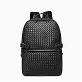  Sac à Dos en Cuir PU pour Homme Sac à Dos pour Ordinateur Portable d\'affaires Sac à Dos de Voyage de Grande capacité (Taille Unique)