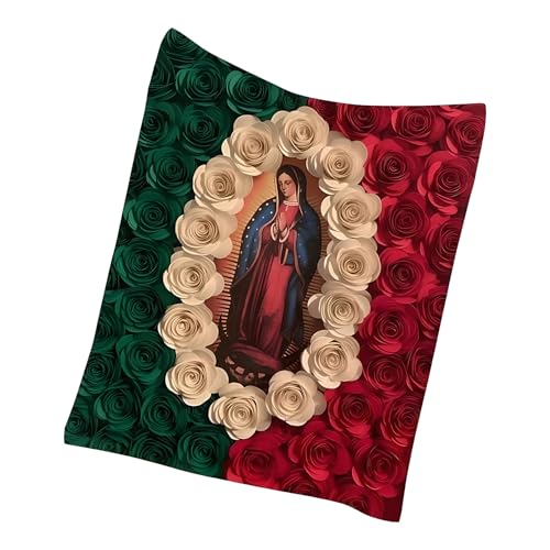 Manta de franela cálida religiosa contra el frío en sofás y dormitorios fríos