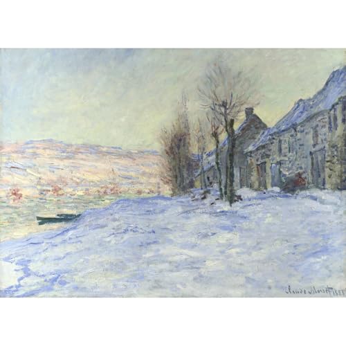 Impression giclée Monet Lavacourt tableau hivernal pour transformer l ambiance de votre chambre