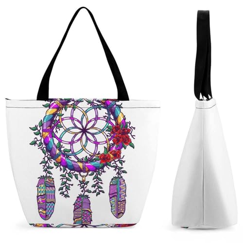 Sac à main femme fleur attrape-rêves sac bandoulière shopping
