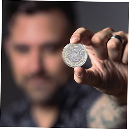 Set de 100 cajas transparentes para monedas de 25mm miniatura 4
