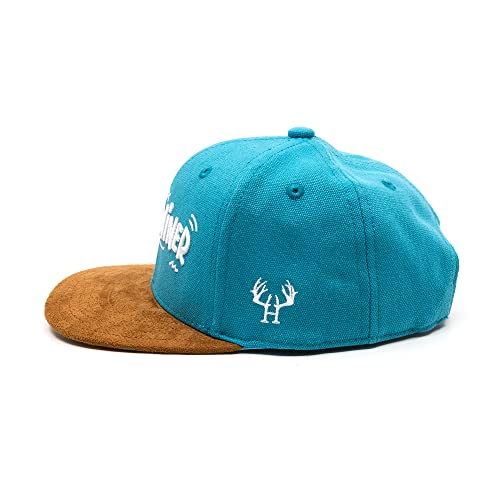 Foto von Hand und Feuer Snapback Cap Kinder Schlawiner Hellblau Canvas One Size