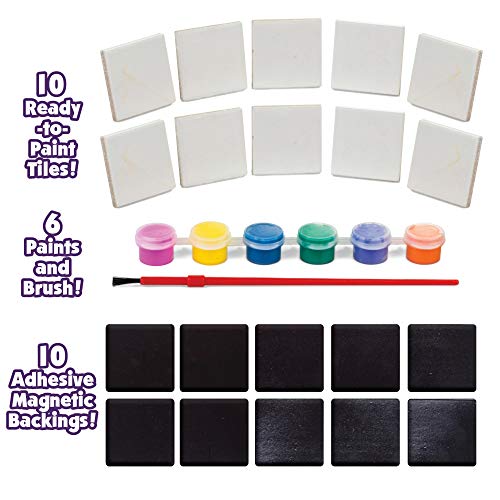 Creative Kids Diy Magnetic Mini Tile Art – Paint & Make Your Own Tile Art & Crafts Kits For Children | Party Favor Pack, Schools, Birthdays | For Boys & Girls Ages 6+ #TOP2