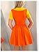 MakeMeChic Women's Korean Game Cosplay Costume Two Tone Crew Neck Mini Dress Short Sleeve Ruffle A Line Dresses Yellow and Orange X-Small