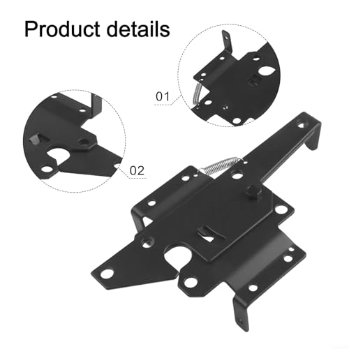 Loquet de portail autobloquant robuste en acier carbone traité - 6