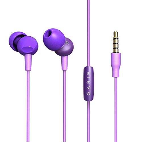in Ear Headphones, Wired Noise Isolation Earbuds with Microphone and in-line Remote Control
