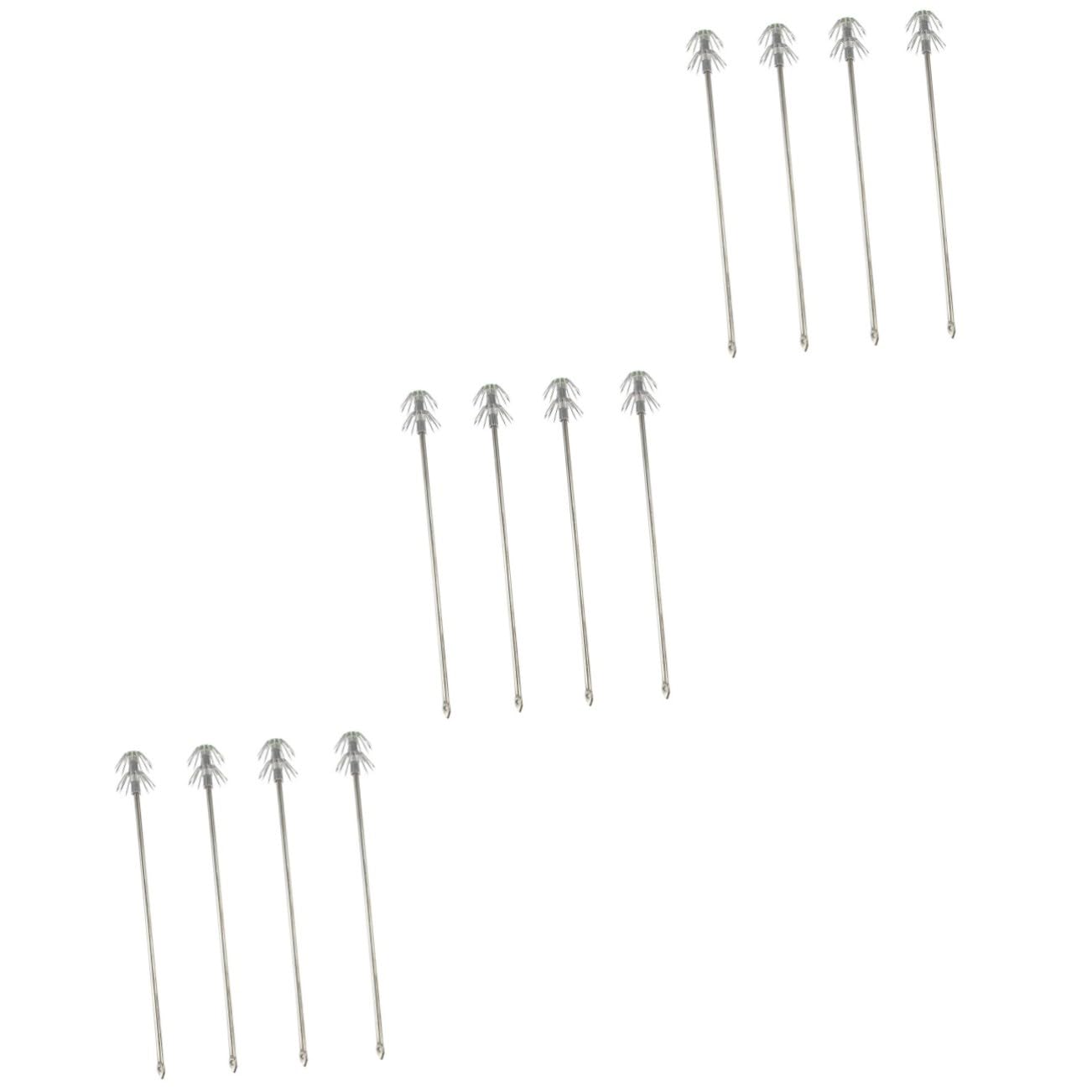 Abaodam 12 Pezzi Amo da Pesca Doppio Livello Ombrello in Acciaio Resistente alla Corrosione Ganci Speciali per Totanara e Seppie per Pesca in Mare e Acqua Leggera
