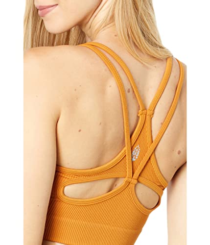 Fp Movement Free Throw Bralette For Women - Seamless Thin Strapped, Pull-On Double Racerback Design - Toasted Coconut Xs (Women's 0-2) One Size #TOP2