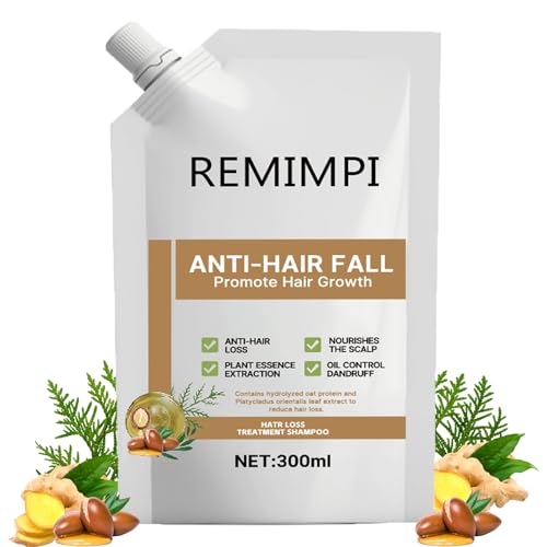 Image of Anti Hair Loss Shampoo,Remimpi Anti Hair Fall,Promote Hair Growth and Thickening & Strengthening Shampoo with Various Plant Extracts for All Hair Types (1PCS)