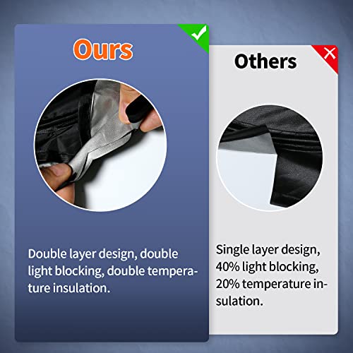 Car Window Shades, Universal Windshield Sun Shade Double Layer Sun Shade Car Windshield, Car Sun Shade Windshield For Car, Truck, Van And Suv, Double Layer Cloth 98% Of Sunlight #TOP1