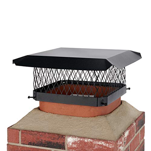 Shelter SC1313 Galvanized Steel Chimney Cap, Fits Outside Tile, 13" x 13" - Thumbnail 4