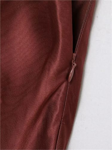 Jupe midi en satin taille haute pour femme coupe slim élégante - 5