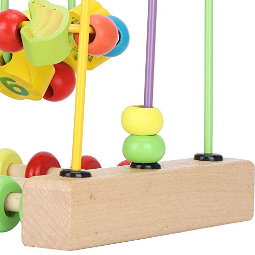 HEEPDD Labirinto de contas de madeira, cubo de atividade de madeira, abaco de matemática, porta-copo