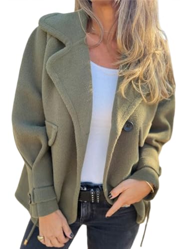 Trenchcoat bouton en laine veste courte pour corriger la silhouette
