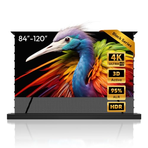 NothingProjector Motorized ALR Screen for Ultra Short Throw Projector 95% Ambient Light Rejecting 100 inch Floor Rising 4K/8K UHD Active 3D Anti Daylight Electric Retractable Automatic