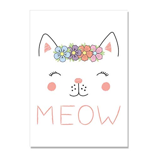 Toile chat mignon impression haute définition | Tableau mural 50x70cm