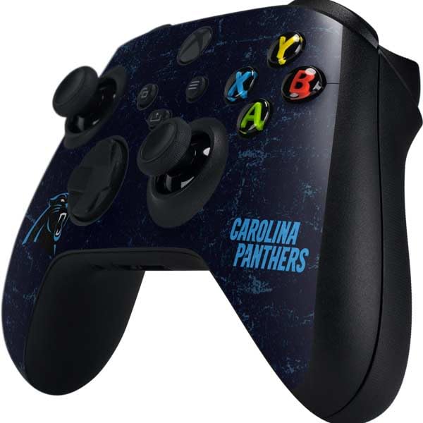 Skinit Decal Gaming Skin Compatible with Xbox Series X Controller - Officially Licensed NFL Carolina Panthers Distressed Design