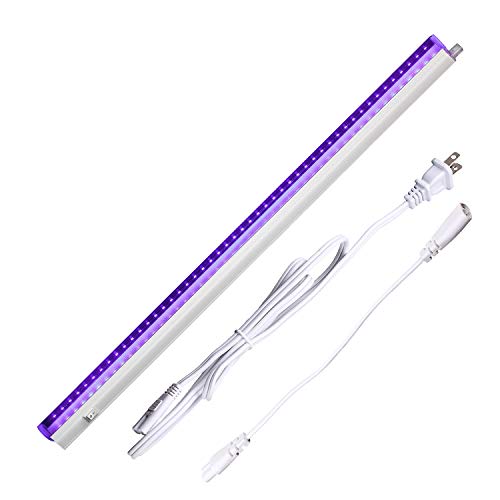 LED UV Black Light Fixtures, 2 Foot T5 Integrated Tube Pro Blacklight Dorm Party Hotel Club or DJ Stage with Fun Atmosphere
