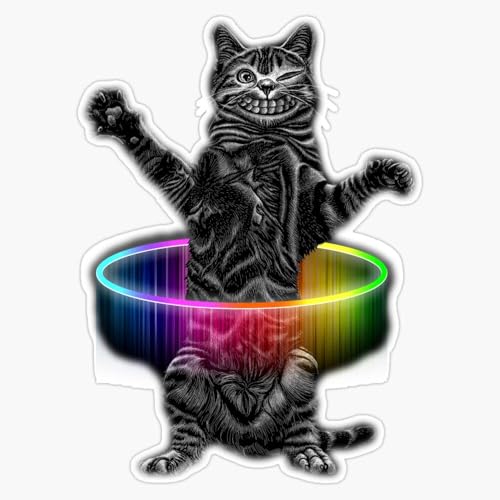 Pack of 4-3 Inch - Hula Hoop Sticker - Vinyl Decal for Cars, Trucks, Windows, Laptops, Notebooks, Tumblers, Lockers, Skateboards, Water Bottles