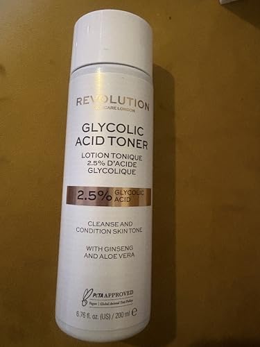 Revolution Skin Care Purifying Charcoal Face Mask, Calming Makeup Setting Spray (30ml, Glycolic Acid Toner Lotion 200ml)