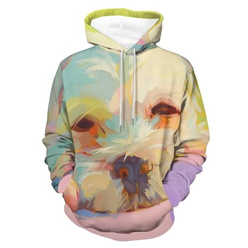 Sweat à Capuche Peinture Chiot pour Ne Plus Choisir Entre Style et Chaleur S