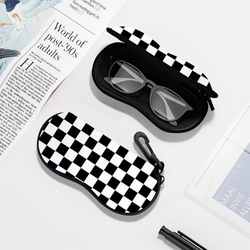 Image of Sunglasses Soft Case, Ultra Light Portable Neoprene Zipper Glasses Case for Men Women