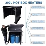 BoTongSiHai Metalowy grzejnik beczkowy, 55 galonów, 2000 W, IBC, koc elektryczny z termostatem 0-120°C, wytrzymała, przemysłowa mata grzewcza, wodoszczelna, do metalowych beczek, ochrona przed