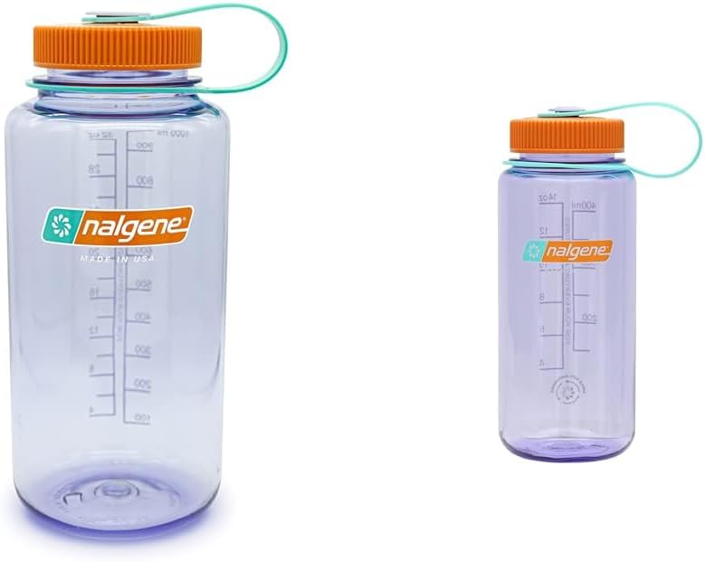 Nalgene Sustain Tritan BPA-Free Water Bottle Made with Material Derived From 50% Plastic Waste, 32 OZ, Wide Mouth, Amethyst & Sustain Tritan BPA-Free Water Bottle
