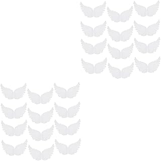 TEHAUX 24 Peças Decorações De Natal Asas De Anjo Enfeites De Natal Enfeites De Natal DIY Asas De Anjo Natal DIY Artesanato Decoração Artesanato Asas De Anjo Asas De Anjo Para Artesanato