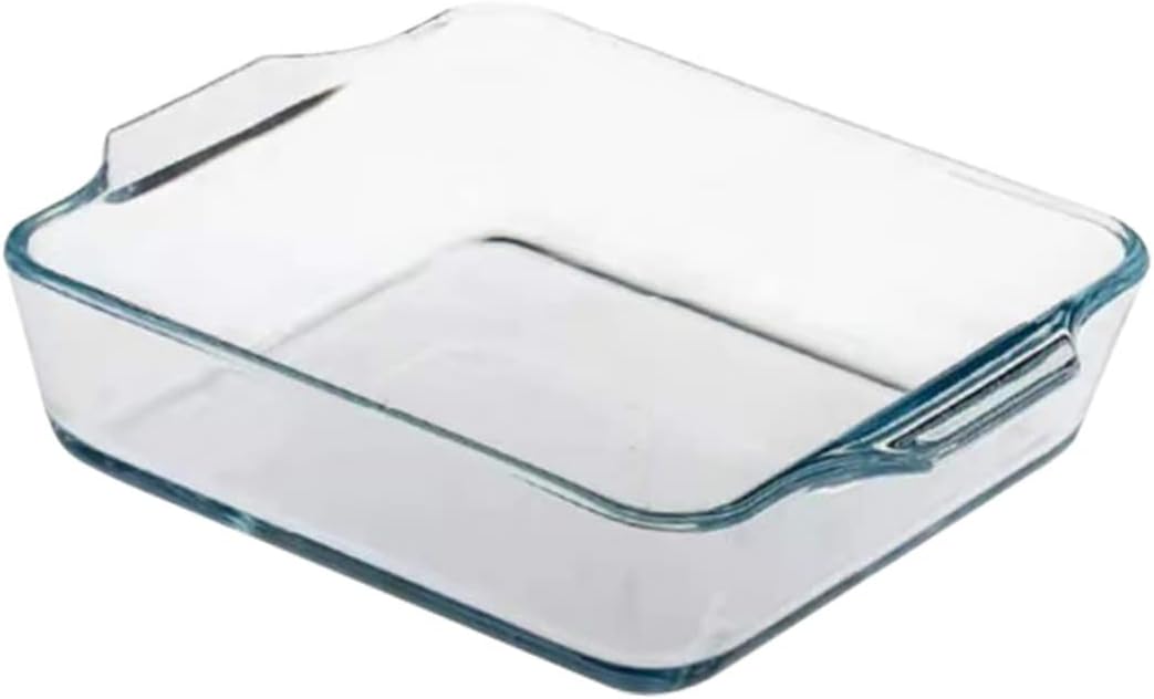 Sturdy Glass Baking Pan 8 Inch Lid for Pizza Steak Fish and Home Baking