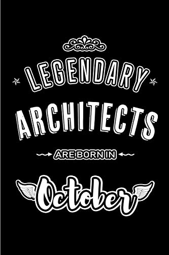 Legendary Architects are born in October: Blank Line Journal, Notebook or Diary is Perfect for the October Borns. Makes an Awesome Birthday Gift and an Alternative to B-day Present or a Card.