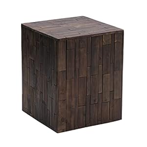 Amazon Aware Tabouret Tami carré en bois recyclé, pour extérieur, cacao